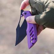 ATZ1887GBPU Artisan Cutlery Dark Wing | Couteau Pliant Lame Modified Clip Point Acier S35VN | Manche Purple Titanium Frame Lock - Livraison Gratuite