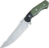 BG050 Poignard Begg Knives Alligator Black/Green Lame Acier 14C28N Etui Kydex - Livraison Gratuite