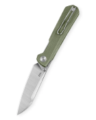 BTKMK20B — Couteau Pliant Bestechman Curvee Liner Lock Lame Acier AEB-L Two-Tone Manche Plaquettes G10 Vert Front Flipper Thumb Stud Livraison Gratuite