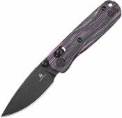 BTKMK21E Couteau Bestechman Sprite | Lame Acier M390 Black Stonewash Drop Point | Manche G10 Purple/Black | B-Lock | Livraison Gratuite