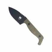 CBTKPSODG CobraTec Small Kingpin Od Green | Couteau à Lame Fixe | Drop Point D2 | Manche G-10 Kydex Sheath - Livraison Gratuite