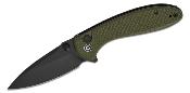 CIVC240312 CIVIVI Faeger – Couteau Pliant Button Lock | Lame Drop Point 14C28N Blk | Manche G10 Green - Livraison Gratuite
