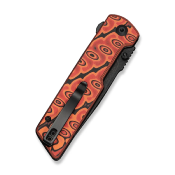 CIVC250352 — Couteau de poche CIVIVI Zygon Lame Acier Nitro-V Drop Point Stonewashed Noir Manche Micarta Orange et Noir Top Crossbar Lock Livraison Gratuite