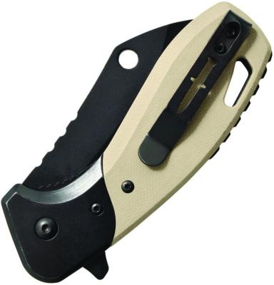 CM19602 Camillus Chonk – Couteau Pliant EDC | Lame Sheepsfoot Acier 440 Black | Manche G10 Beige/Acier Liner Lock - Livraison Gratuite