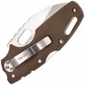 CS20LTFZ Couteau Cold Steel Tuff Lite Tri-Ad Lock | Lame Acier AUS-8A Satin | Manche Griv-Ex Flat Dark Earth - Livraison Gratuite