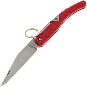 DGR2403RDSW Couteau DAGGERR Peremen Saigak Lame Acier 8Cr14MoV Stonewash Manche FRN Rouge Ring Lock - Livraison Gratuite