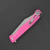 DGRTPFPKSW Couteau Daggerr Toothpick Pink Lame Clip Point Acier 8Cr14MoV Manche FRN Sécurité Liner Lock - Livraison Gratuite
