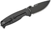 DPXHSF305 Couteau DPx Gear HEST/F 3.0 Triple Black - Lame Drop Point Acier Sleipner - Manche G10 et Titane - Frame Lock - Italy - Livraison Gratuite