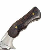 ERFIX127 - Elk Ridge - Couteau Chasse Survie - Manche Bois - Lame Acier Inoxydable - Drop Point - Etui Cuir - Livraison Gratuite