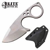 ETFIX011 Couteau Elite Tactical Teardrop Housse Kydex | Lame Acier D2 | Manche Acier & Finger Ring - Livraison Gratuite
