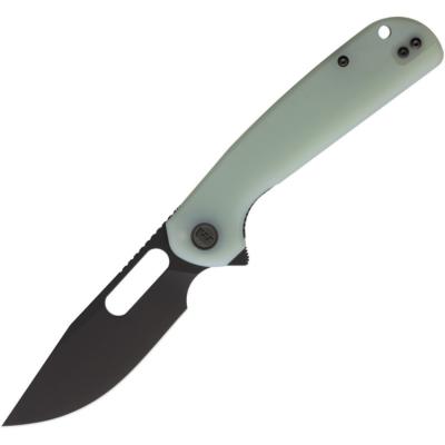 EUT021 Couteau Pliant Eutektik Trinity Lame Acier 14C28N Manche G10 Jade Linerlock - Livraison Gratuite