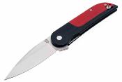 FKCDF019 Couteau Finch Devil’s Finger Lame Acier 14C28N Satin Stonewash Manche G10 Smokeout Noir Rouge Linerlock – Livraison Gratuite