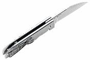 FKCGS905 Couteau Finch Geneva Spur Lame Acier 154CM Wharncliffe Manche Acier/Corne - Livraison Gratuite