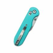 GEO2401G GEO Knife Ethereal Cutter – Couteau pliant Lame Acier M390 Clip Point Manche G10 Tiffany Blue Axis Lock - Livraison Gratuite
