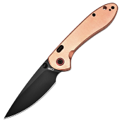 J1912GCO — Couteau CJRB Feldspar Vintage Copper Lame Acier S90V Drop Point Black PVD Noire Manche Cuivre Top Liner Lock - Livraison Gratuite