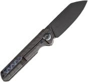 K1028A6 — Couteau Kansept Bulldozer Lame Acier CPM-20CV Tiger Stripe Flamed Drop Point Manche Titane Flammé Motif Rayures Frame Lock Clip de Poche Livraison Gratuite