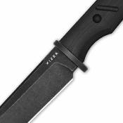 KI1096A1 Kizer Camp 180 - Couteau Fixe Outdoor Lame Drop Point Acier AEB-L Manche G10 Noir Étui Kydex - Livraison Gratuite