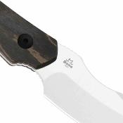 KI1122A4 Couteau Kizer Bone | Lame Acier AEB-L Stonewash | Manche Wood | Housse Kydex - Livraison Gratuite