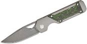 Ki3634SA2 Couteau Kizer Mini Militaw Jungle Titanium/FatCarbon Lame Acier S45VN - Livraison Gratuite
