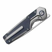 KI3759FDA3 Kizer Serpentine – Couteau pliant Frame Lock Lame Acier M390 Satin Manche Titanium & Blue Richlite - Livraison Gratuite