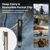 KIV3640A2 Couteau Kizer Dogfish | Lame Drop Point Acier Nitro-V Manche G10 Vert Olive  Button Lock - Livraison Gratuite