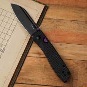 KIV3698A1  Kizer Renaissance Black | Couteau Lame Sheepsfoot Acier Bohler N690 Black PVD | Manche Black Micarta Linerlock - Livraison Gratuite