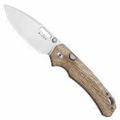 KIV3802BDA1 Couteau Kizer Outposter | Lame Acier Nitro-V | Manche Norplex UltreX Micarta Brown | Button Lock | Livraison Gratuite