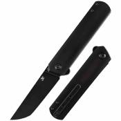 T2020T9 Couteau Kansept  Foosa Slip Joint Flipper – Lame Tanto Acier D2 black Manche Acrylique  – Livraison Gratuite