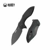 KUB236O Couteau Pliant Kubey Noble Flipper Lame Clip Point 8 cm Acier 14C28N Manche G-10 Noir Liner Lock - Livraison Gratuite