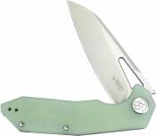 KUB291M Kubey Vagrant  - Couteau Liner Lock Lame Sheepsfoot Acier 14C28N Manche G10 Jade - Livraison Gratuite