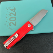 KUB317G Couteau Kubey Sailor Lame AUS-10 Acier Sheepfoot Manche G-10 Orange Sécurité Liner Lock - Livraison Gratuite