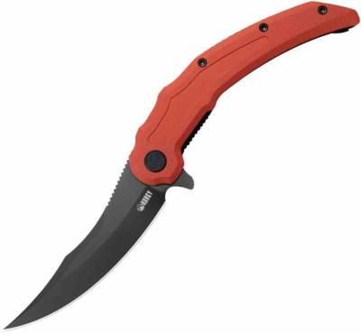 KUB346E Couteau Kubey Wave Crest Pikal | Lame Pikal Acier 14C28N | Manche Red G10 Linerlock - Livraison Gratuite