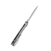 KUB360A Kubey Tityus Gris – Couteau Pliant Frame Lock | Lame Drop Point Bead Blasted 14C28N | Manche Titane  - Livraison Gratuite