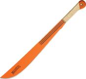 MR12718 Marbles Machete Lame Orange Acier Inoxydable Manche en Bois Naturel - Livraison Gratuite