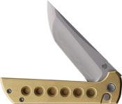 NMB2403B Couteau NORTH MOUNTAIN BLADE Chop 2 Lame Acier SLD-Magic San Mai Tanto Manche Aluminium Bronze Button Lock - Livraison Gratuite