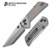 NMB2532TI North Mountain Blade - Couteau Chop Crossbar Lock Lame Acier SLD Magic Tanto Manche Titane - Livraison Gratuite