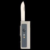 OKNMKMOADW Couteau Lampe Multi-Outils Oknife MK Lame Acier 9Cr18MoV Manche Alu Blanc Slip Joint - Livraison Gratuite