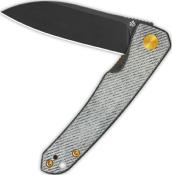 QS140F2 Couteau QSP Otter Denim Micarta Lame Acier 14C28N BLK IKBS - Livraison Gratuite