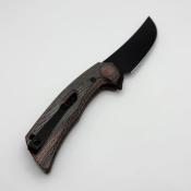 REA195 Reate Knives PL-7 Red/Black – Couteau lame Acier Nitro-V Blk Trailing Point Manche Micarta Verrouillage Pivot Lock Clip Titane - Livraison Gratuite