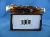 RR1789 Couteau Rough Ryder Trapper Brown Stag Bone Lames 440 Boite Collector - Livraison Gratuite