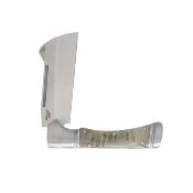 RR2589 Rough Ryder Big Horn – Couteau Pliant Lockback | Lame Cleaver Inox Satinée | Manche Corne de Bélier - Livraison Gratuite