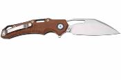 RR2611 Couteau Pliant Rough Ryder | Lame Wharncliffe Acier D2 Satin | Manche Brown Canvas Micarta Liner Lock - Livraison Gratuite