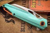 RR2639 Rough Ryder Miami Fast  | Lame Wharncliffe Acier D2 Manche Aluminium Teal | Liner Lock | Flipper | Clip - Livraison Gratuite