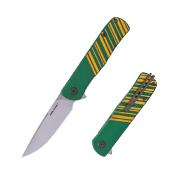 RS6051 Couteau Real Steel Karly Green/Gold Lame Acier VG10 IKBS - Livraison Gratuite