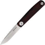 RS7865OR — Couteau Real Steel Gslip Compact Lame Acier VG-10 Drop Point Satiné Manche G10 Rouge et Noir Slip Joint - Livraison Gratuite