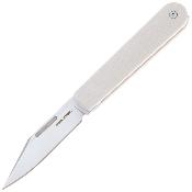 RS8022I Couteau Real Steel Barlow RB-5 Ivory Clip Point Lame Acier N690 - Livraison Gratuite