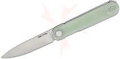 RS8061BN Real Steel IRIS – Couteau Pliant Liner Lock | Lame Drop Point 12C27 Satinée | Manche G10 Jade Naturel - Livraison Gratuite