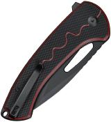 S24082A3 Couteau SENCUT Squiggy Lame en Acier 9Cr18MoV Manche en G-10 Noir/Burgundy Pivot Roulements à Billes - Livraison Gratuite