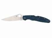 SC07FP4K390 Couteau Spyderco Police 4 Lightweight – Lame Acier K390 Manche Blue FRN Japan - Livraison Gratuite