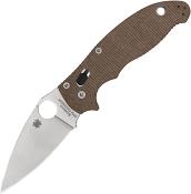 SC101MPCW2 Couteau Spyderco Manix 2 Brown Lame Acier CPM CRU-WEAR Ball Bearing Lock - Livraison Gratuite